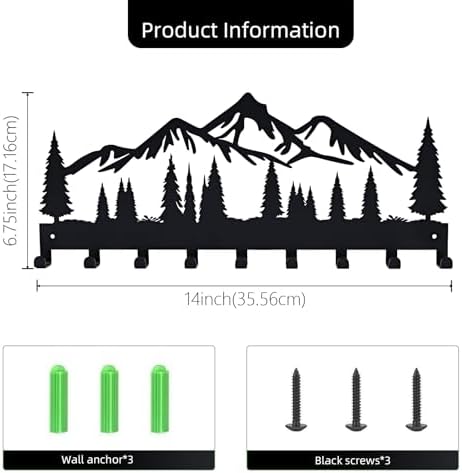 Key Holder for Wall, Metal Wall Hooks Organizer Rack - Image 6