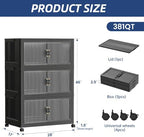 SAILUN 381Qt Stackable Storage Bins, Storage Cabinet - Image 6