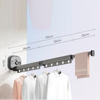 Yctze Wall Mounted Clothes Drying Rack, Retractable Laundry Drying Rack Space - Image 2