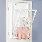 Honey-Can-Do Wall-Mount Wooden Clothes Drying Rack, 30 lb - Image 4