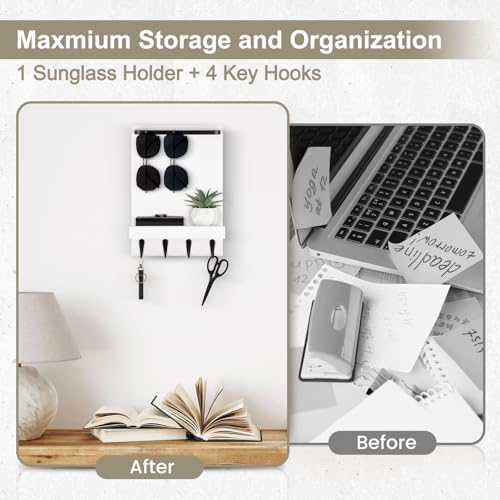 Key Holder Wall Mount, Key and Sunglasses Holder - Image 6
