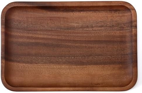 Serving Acacia Wood Valet Tray for Men Women, Catch All Acacia Mens Key Dump by Velinjowy