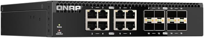 QNAP QSW-3216R-8S8T-US 16-Port Half-Width Rackmount 10GbE Unmanaged Switch - Image 3