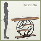 Huuger 47.2 Inch Entryway Table, Industrial Console Sofa Table - Image 2