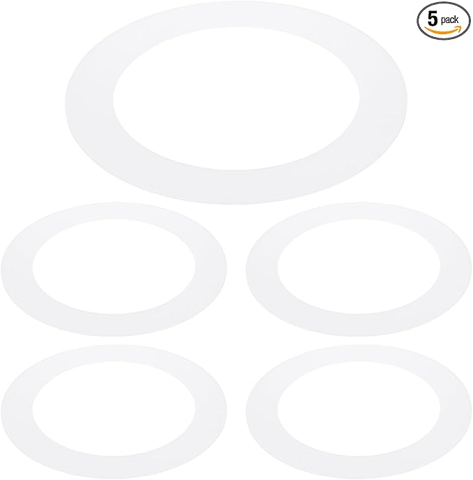 PATIKIL 4" ID 5.5" OD Plastic Trim Ring, Translucent Matte White by PATIKIL