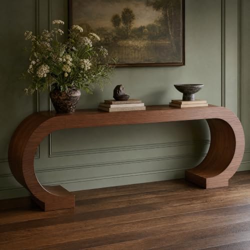 Tribesigns 79" Extra Long Console Table, Arched Entryway Table - Image 6