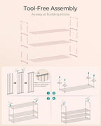 SONGMICS Shoe Rack, 3-Tier Shoe Organizer, Metal Storage Shelf - Image 5