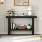MAHANCRIS Modern Console Table, 47.2" Black Rectangular Entryway Table - Image 4