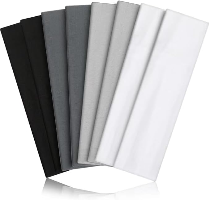 8PCS Summer-Exclusive Non Slip Sports Elastic Soft Running Fashion Headbands by VANRUIDFashionSportHeadbands