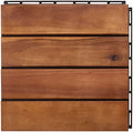 SAFAVIEH Outdoor Phuket Wood Deck Tile, 11.8" Natural PAT7904A by Unknown