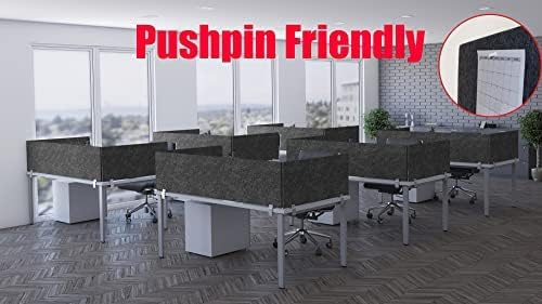 OBEX Panel Desk Mounted PET Privacy Screen, 24" x 36", Shadow