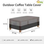 Easy-Going Patio Coffee Table Cover Small Outdoor Rectangular Table Cover - Image 2