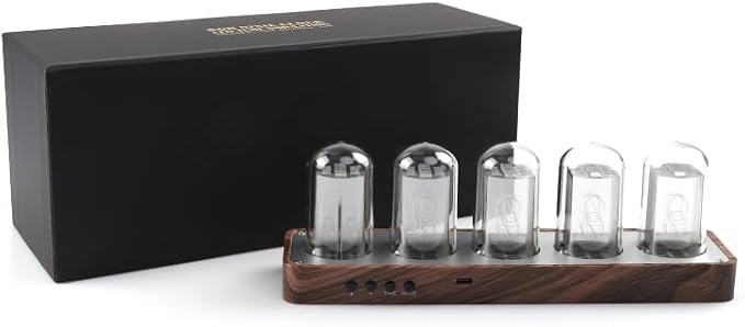 ClocTeck Nixie Tube Clock Walnut Digital Clock, Support Wi-Fi Time SYNC - Image 8