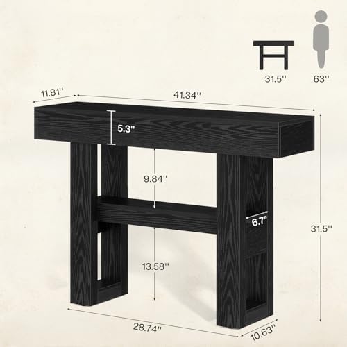 Tribesigns 41.34" Modern Console Table, Sofa Table Behind The Couch - Image 2