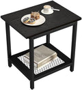 2-Tier Outdoor Side Table with Storage, Weather Resistant Patio End Table by PyraLineHome