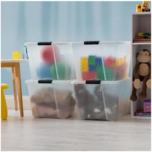 IRIS USA 54 Qt Stackable Plastic Storage Bins - Image 5