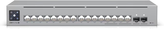 USW-Pro-Max-16-PoE 16-Port Layer 2/3 PoE++ Switch, 180W Power, 2.5GbE + 10G by QALYNX