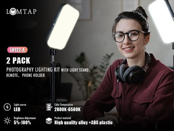 Light for Video Recording, Photography Lighting Kit Studio Lights - Image 8