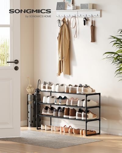 SONGMICS Shoe Rack, 3-Tier Shoe Organizer, Metal Storage Shelf - Image 2