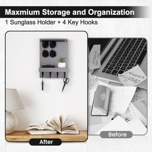 Key Holder Wall Mount, Key and Sunglasses Holder - Image 6