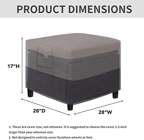 Easy-Going Heavy Duty Outdoor Ottoman Cover - Image 2