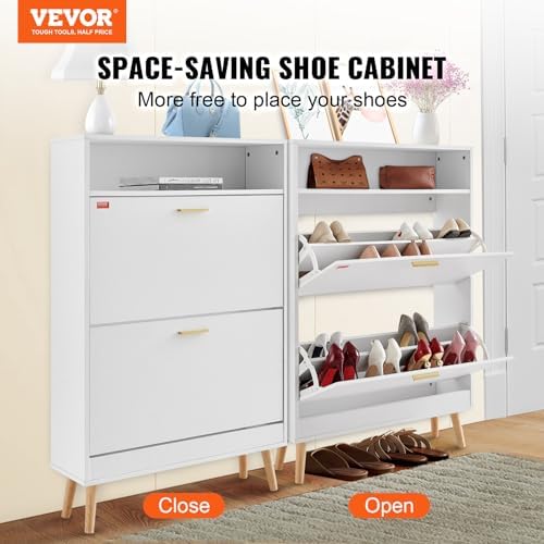 VEVOR Shoe Storage Cabinet for Entryway, 31.5" D x 9.4" W x 47.3" H - Image 2