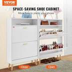 VEVOR Shoe Storage Cabinet for Entryway, 31.5" D x 9.4" W x 47.3" H - Image 2