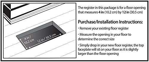 Decor Grates PL412-WH Lattice Floor Register, 4x12 Inches - Image 2