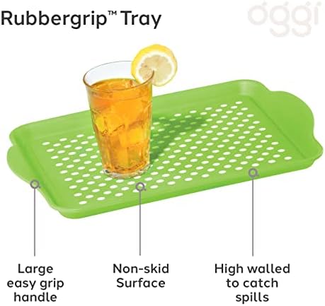 Oggi Rectangle Non Skid Rubber Grip Serving Tray - Image 2