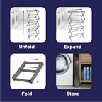 BLACK+DECKER 4-Tier Expandable Collapsible Clothes Drying Rack, Telescopic - Image 6