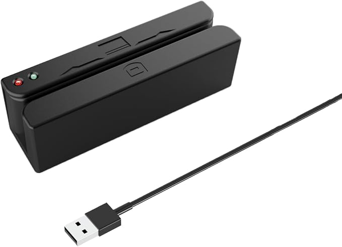 MSR90U Magnetic Strip Card Reader 3 Track USB POS Magstripe Card Reader by QICARWOW