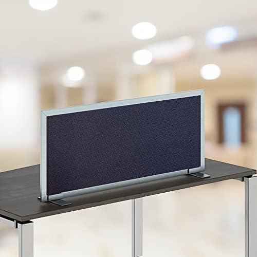 OBEX Acoustical Free Standing Privacy Screen, Cubicle Accessories Desk Privacy Panel, Desk Dividers for Office, Office Furniture Partitions Portable Sound Proof Dividers, 12" x 30", Slate