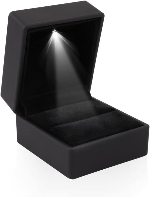 iSuperb® Ring Box Black Jewelry Case Organizer by iSuperb