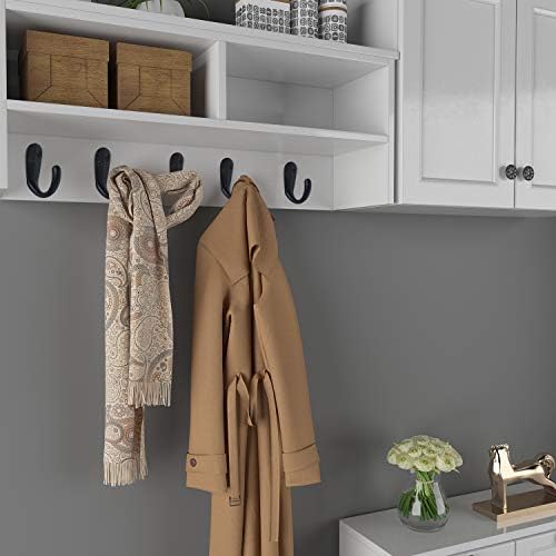 IBosins 15PCS Coat Hooks Wall Mounted Black Single Prong Robe Hook - Image 4