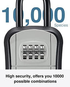 Puroma Key Lock Box Outdoor 4 Digit Code Combination Lockbox House, 2 Gray - Image 3