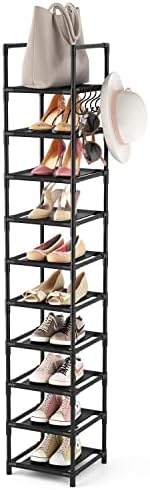 LANTEFUL Tall Narrow Shoe Rack for Entryway, 10-Tier Sturdy Metal Shoe Shelf by LANTEFULforTidyingHouse