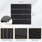 Neoaider 27PCS Plastic Interlocking Decking Tiles 12" x 12", Dark Grey - Image 3