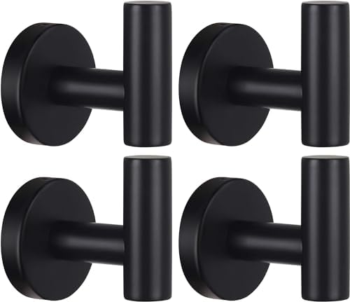 Kruodop Towel Hooks for Bathroom, 4 Packs Wall Mount Towel Holder, Stainless by Kruodop