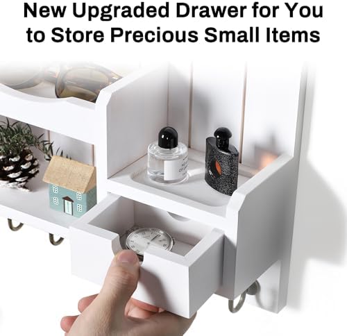 DOPACE Handcrafted Pine Wood Mail Organizer & Key Holder - Image 5