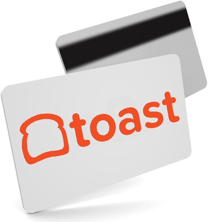 50 Toast POS Manager Swipe Cards + 3 Credit Card Reader Cleaning Cards. by POSDepot