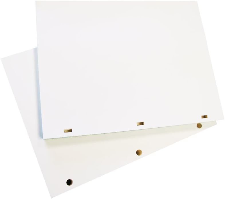Archival Paper Watermarked 32lb Minute Paper - 11" X 8-1/2" - 100% Cotton, Acid-Free, Blank Sheets for Minute Books or Ledgers- (500 Rectangle Holes)