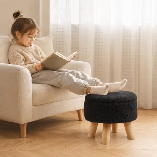 Simple Deluxe 13" Round Storage Ottoman - Image 6