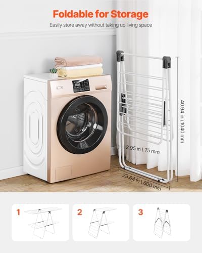 VEVOR Clothes Drying Rack, 2-Tier Foldable Laundry Dryer Rack - Image 6