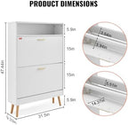VEVOR Shoe Storage Cabinet for Entryway, 31.5" D x 9.4" W x 47.3" H - Image 3