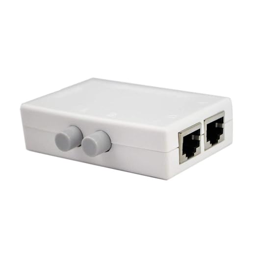 iKKEGOL Mini 2-Port RJ45 Network Key-Press Switch Splitter Selector Box 100M by iKKEGOL