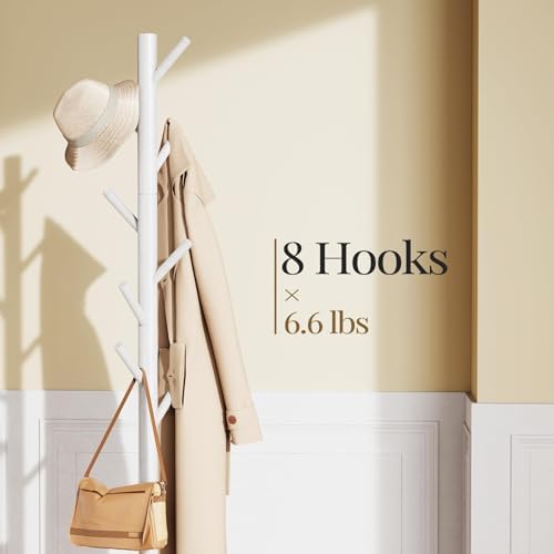 Pipishell Solid Wooden Coat Rack Freestanding - Image 2