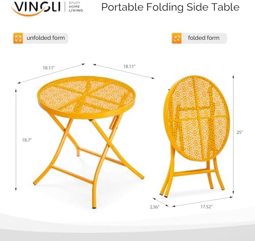 VINGLI Outdoor Folding Side Table - Image 3