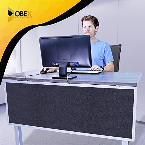 OBEX Acoustic Table Mounted Modesty Desk Privacy & Sound Absorbing Panel for Office Cubicles, 24" x 48", Slate