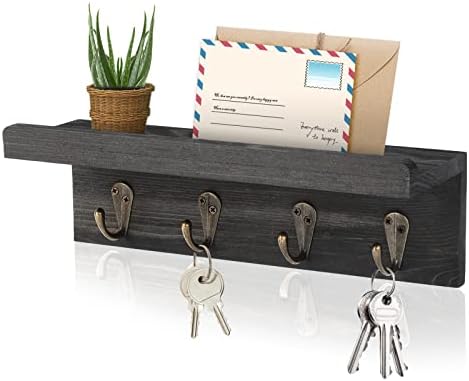 Key Holder Wall Mount, Farmhouse Wall Shelf by Hronrad