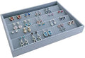 Premium Quality Grey Velvet Stackable Organizer Tray Earrings Jewelry Storage by SVEADISPLAY